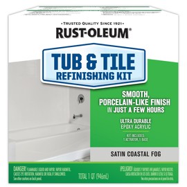Rust-Oleum 385280 Tub And Tile Refinishing 2-Part Kit, Satin Coastal Fog