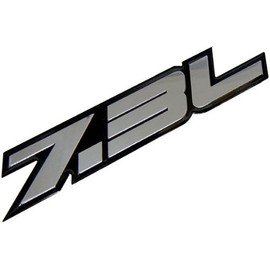 7.3L Liter Silver on Black Highly Polished Aluminum Truck Engine Swap Badge Nameplate Emblem Compatible with Ford F250 F350 F450 F550
