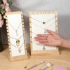 Xosjska 4 Pcs Bamboo Necklace Display Stand Bamboo Panel Jewelry