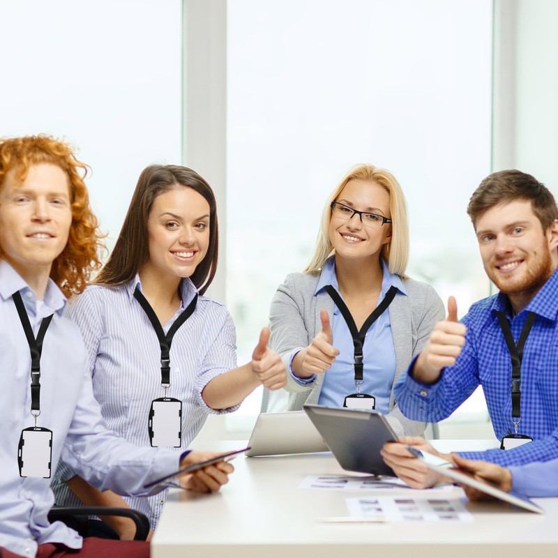 Honoson 2 Sided Badge Holder Hard Plastic Badge Holder ID