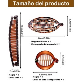 6 Piezas Banana Clip Hair, Banana Clip, Adecuado Para Todo Tipo De Peinados, Adecuado Para El Uso Diario o El Ejercicio, Combinado Con Practicidad y Moda, Para Mantener El Cabello Limpio y Elegante