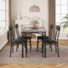 CABIHOME Dining Table Set for 4 with Cushion Chairs, 5