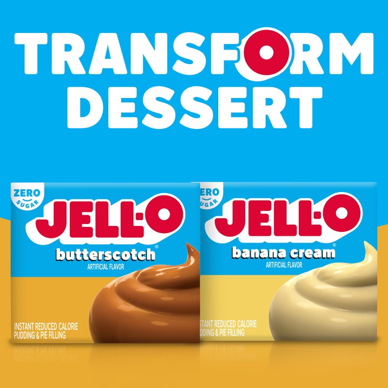 Jell-o Pudding & Pie Filling Reduced Calorie Instant Butterscotch 1