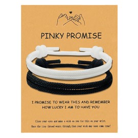 Couples Bracelets Adjustable Rope Couples Bracelets Set for Boyfriend Girlfriend Friendship Couple Long Distance Matching Bracelet Anniversary Valentines Day Birthday Christmas Gift for Him and Her,