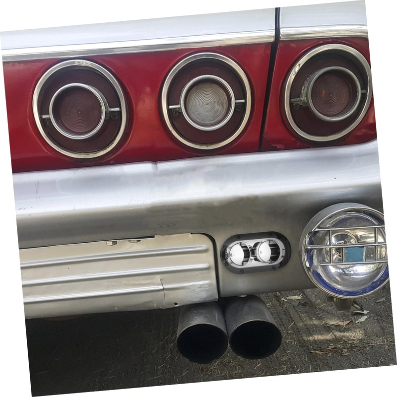 Zerodeko Fake Exhaust Tip Car Decorative Sticker for Scratch Collision
