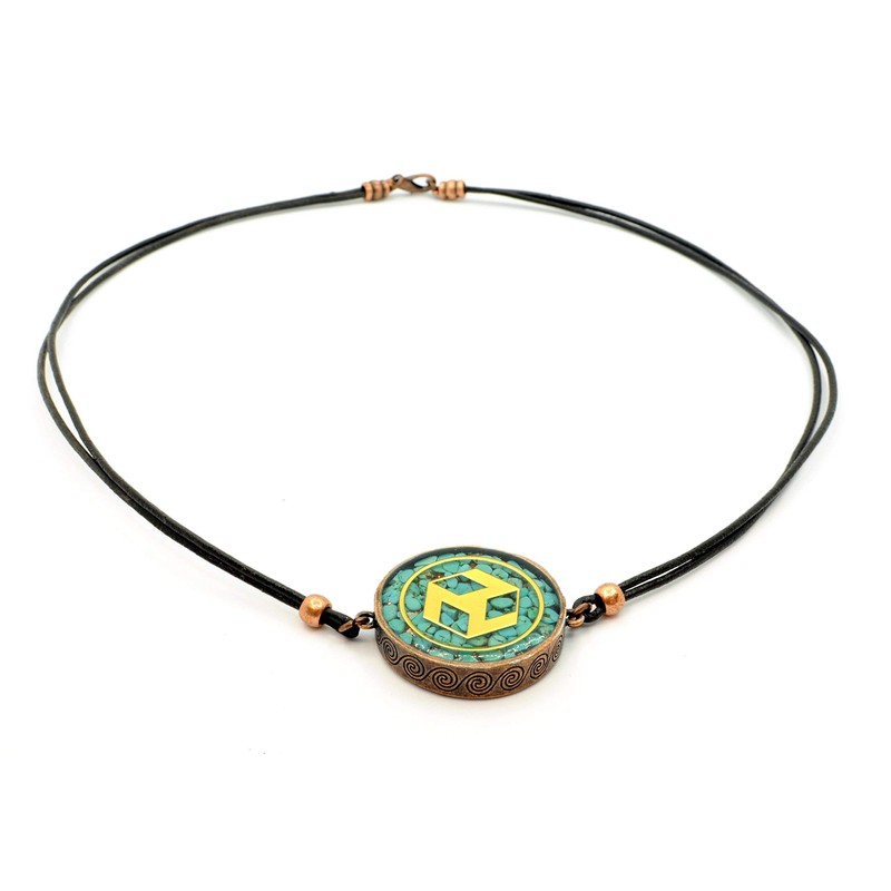 ZZYBIA Reiki Antahkarana Orgone Pendant with Turquoise
