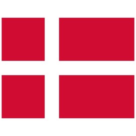 Trimming Shop 5ft X 3ft Denmark Flag, Vivid Colour and UV Fade Resistant Danish Flag, Double Stitched with Brass Grommets Flag, Danish Dane National Flag Sporting Events, National Parade Decoration