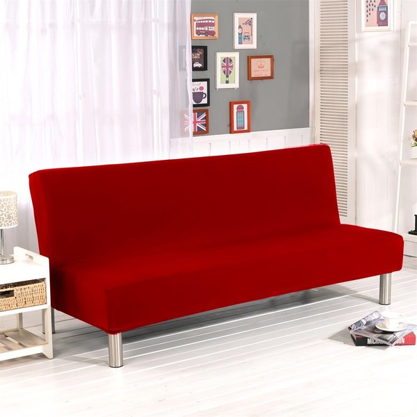Stretch Futon Cover Armless Sofa Slipcover Foldable Sofa Bed Covers
