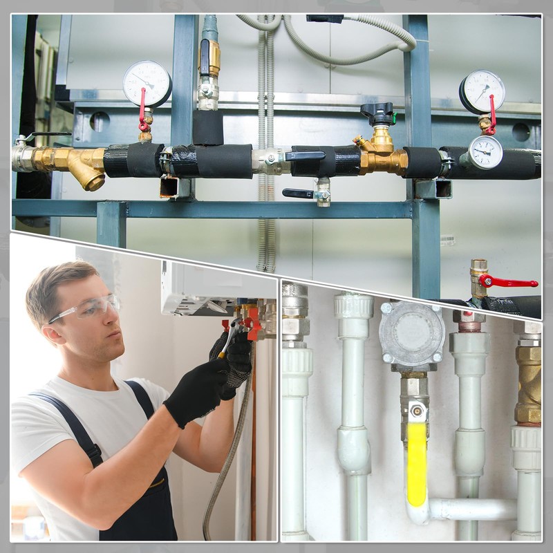sourcing map 2Pcs Brass Water Mini Ball Valve Shut Off
