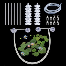 Aquarium Floating Plant Corral Kit, Fish Tank Floating Plant Fence, Aquarium Floating Plant Barrier, Adjusts Height According to Water Level Suitable for All Floating Plants and Aquariums