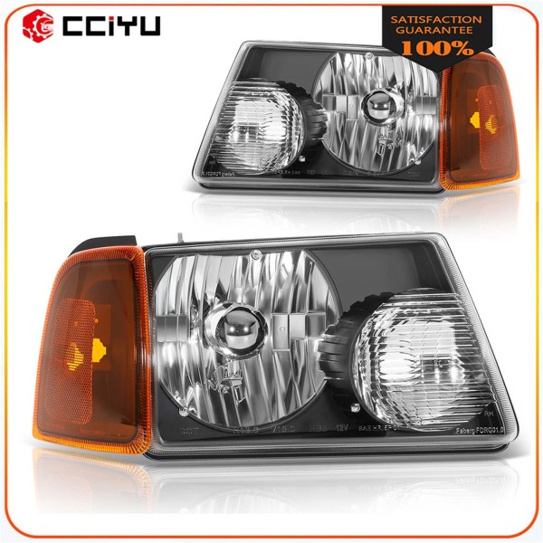 CCIYU Headlamps Assembly Fits 2001-2011 Ford Ranger Front Headlights Pair