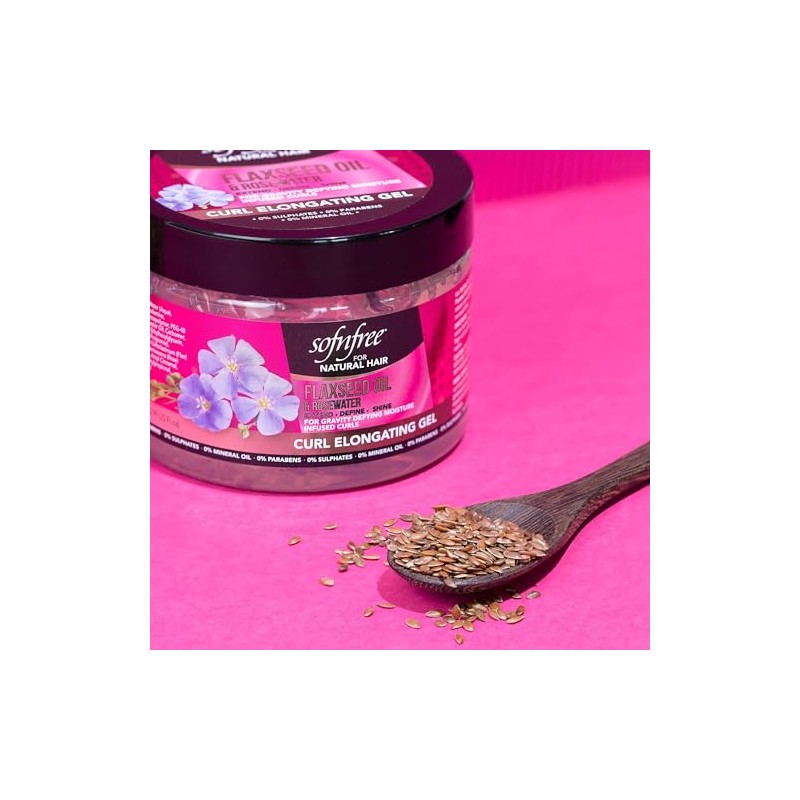 SOF N' FREE Curl Elongating Gel with Flaxseed Oil &