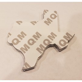 Muzzys (SET OF TWO) TEXAS FLAG IN SHAPE OF TEXAS State Edition Emblem Decal Longhorn Lone Star METAL Badge Universal StickOn FITS Chevy Silverado Suburban Tahoe Sierra Ford F150 Ranger F-150 Dodge Ram