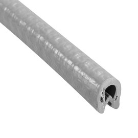 TA-VIGOR Edge Trim U Seal Grey Rubber U Channel Edge Trim Rubber Seal, U Shape Weather Stripping for Edge Protector Fits 1/64'' - 1/16'' Edge 10Ft Length