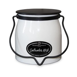 Milkhouse Candle Company - Saltwater Mist - Creamery Collection - 16oz Double Cotton Wick Soy Candles with Beeswax - Long Burn Time, Made in The USA - Non Toxic, Premium Scented Candles