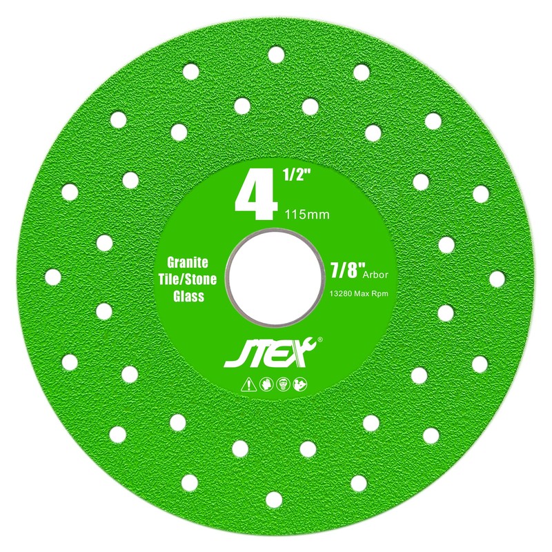 JTEX 4-1/2" Rock Slab Grinding Disc for Angle Grinder, 7/8"