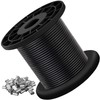 304 Stainless Steel Wire Rope Cable 3/32, Black Vinyl Coated