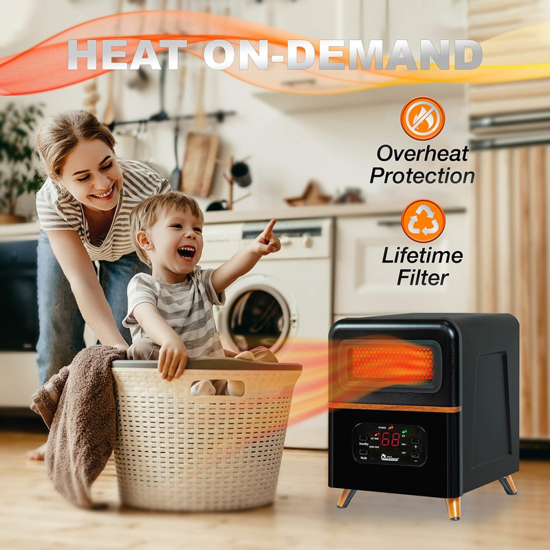 DR. INFRARED HEATER DR-978 New Upgraded Dual Heating Hybrid Portable