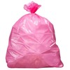 Plasticplace 32-33 Gallon Trash Bags │ 1.5 Mil │ Pink