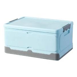 Caja Plegable De Plástico Con Tapa Almacenamiento 34x47x23cm