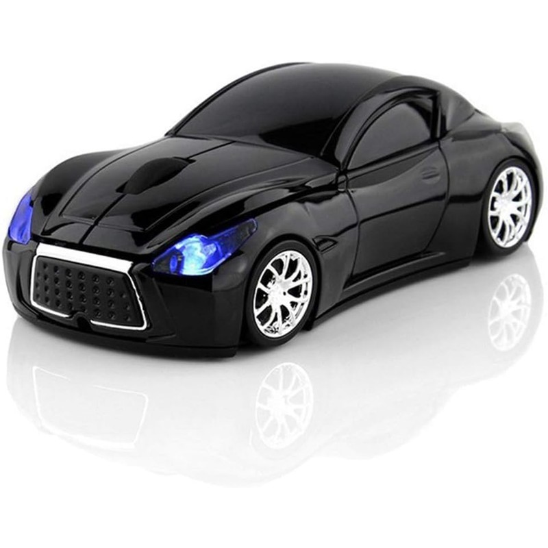 Certified Race Car Wireless Mouse Sports Car Shaped 2.4GHz LED