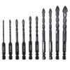 Masonry Drill Bits,10 Pcs Carbide Masonry Concrete Drill Bits,Cross Four