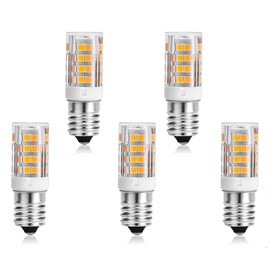 E14 LED Bulb E14 European Base Bulb E14 Cooker Hood Bulb E14 Chandelier Light Bulb 120V Replace Salt lamp,Home Lighting, Kitchens Lighting 4W(40W Halogen Equivalent)Warm White 3000K (5-Pack)