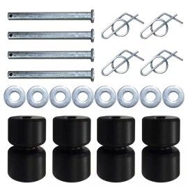 Auto-Parts 4 Sets Aluminum Rollers Washers Rings for Gorilla Lift Utility Trailer Tailgate