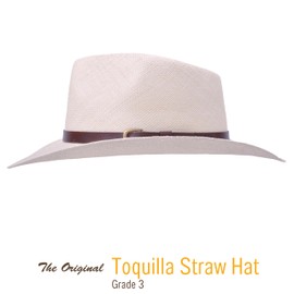 Bigalli Melbourne TE Panama Hat for Women Men Summer & Beach Hat, Teardrop Shape, Recycled Leather Detail, Original Toquilla Straw Grade 3 | UV Protection SPF 30 | Fedora Hats | Natural Large