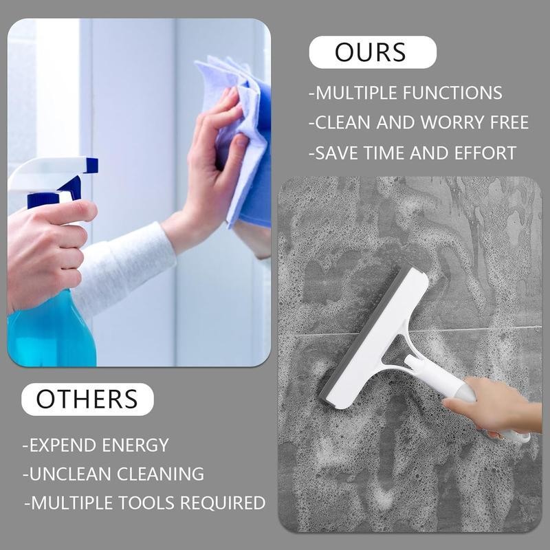 3 in 1 Window Cleaning Scraper, Window Squeegee, Easy ToClean