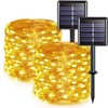 MXCOCO 2Pcs Guirnaldas de Luces Solares Exterior, 10M 100 LED