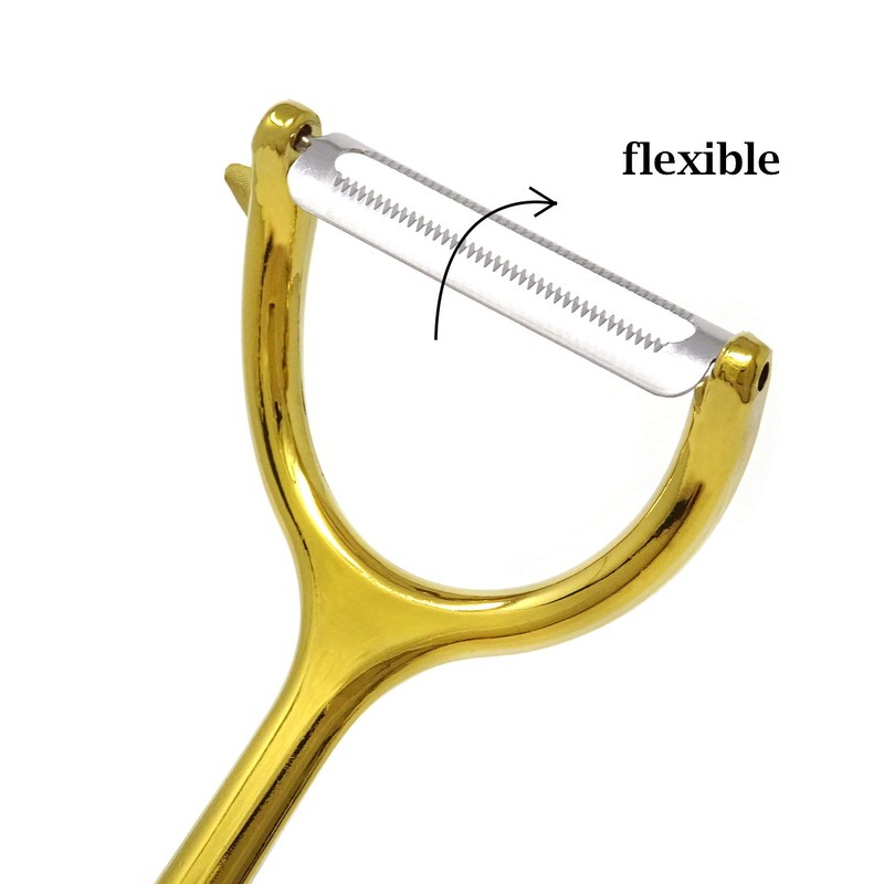 Honbay 1PCS Stainless Steel Golden Y Vegetable Fruit Peeler for