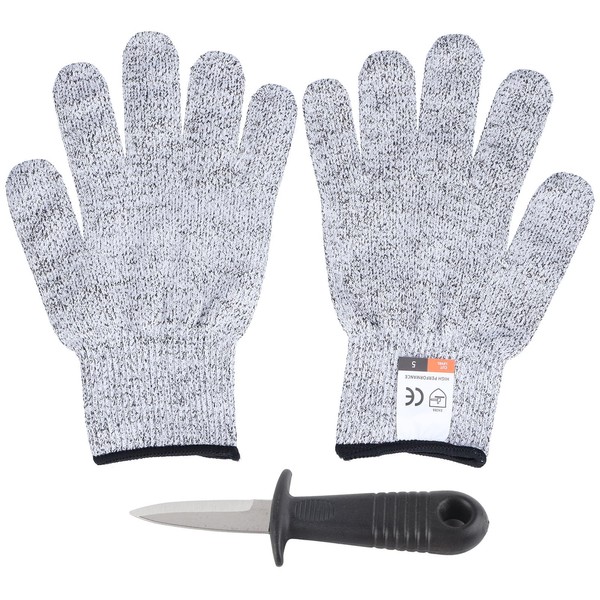Oyster Knife Oyster Opening Gloves Protection Level 5 Abrasion Resistant Oyster Shucker Set Oyster Opening Set Restaurant Household Accessories