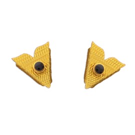 HHH Designs Gold plated Western Collar Tip - Gold Plated with Crystal Stone Setting - Collar Shirt Tips Attaching Screws for Men - Shirt Collar Decoration