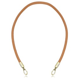 ALLZEDREAM Braided Leather Purse Strap Replacement Handbag Shoulder Bag Handle,Brown,23.6in