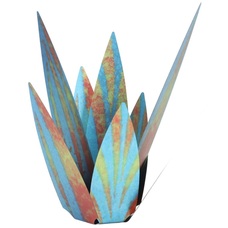 9PCS Tequila Rustic Sculpture Waterproof DIY Metal Agave Plant for