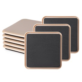Furniture Sliders, Furniture Sliders Pads for Hardwood Floors, Chair Legs Floors Protectors, Reusable Round Glides Glider, Heavy Duty Furniture Movers Sliders (8 Pcs, 4 3/4inch，Beige，Square)