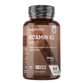 Vitamin K2 MK7 200mcg - 1 Year Supply - 365 Vegan Tablets - 1 a Day