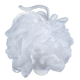 Lote de 4 esponjas de malla para baño (60 g), color blanco