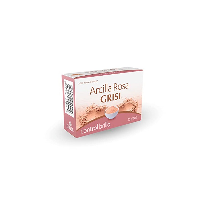 GRISI, Jabón de tocador Arcilla Rosa, control brillo | Jabón