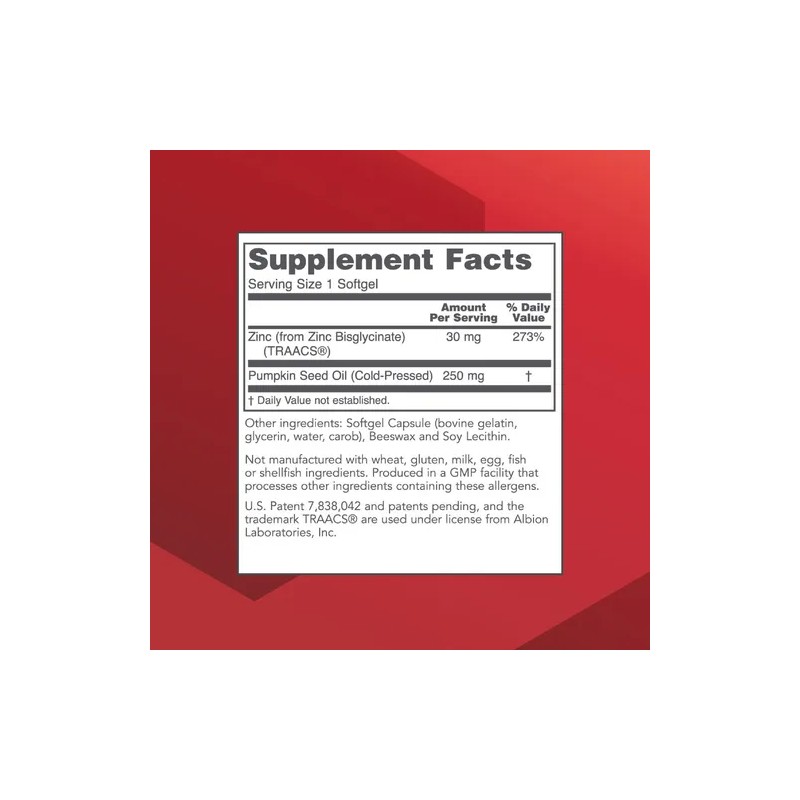 Protocol Zinc Glicinato 30 Mg Albion Traacs 120softgels