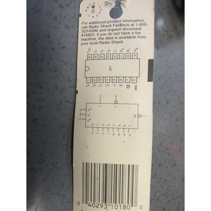 RadioShack 74HCT251 8-INPUT MULTIPLEXER 3-STATE HIGH-SPEED CMOS NEW