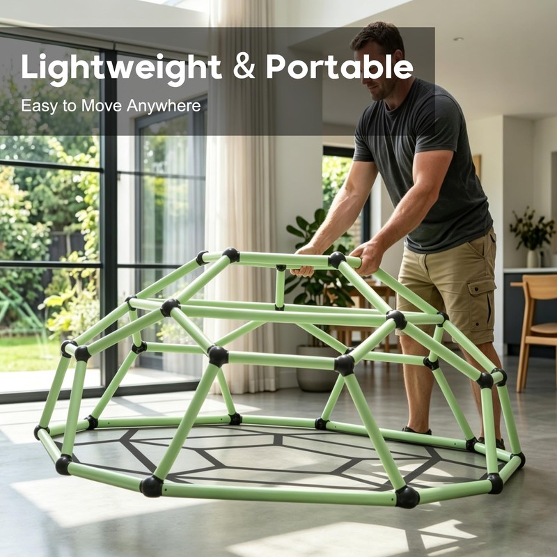 Climbing Dome, Outdoor Jungle Gym for Kids, Monkey Bars Backyard,