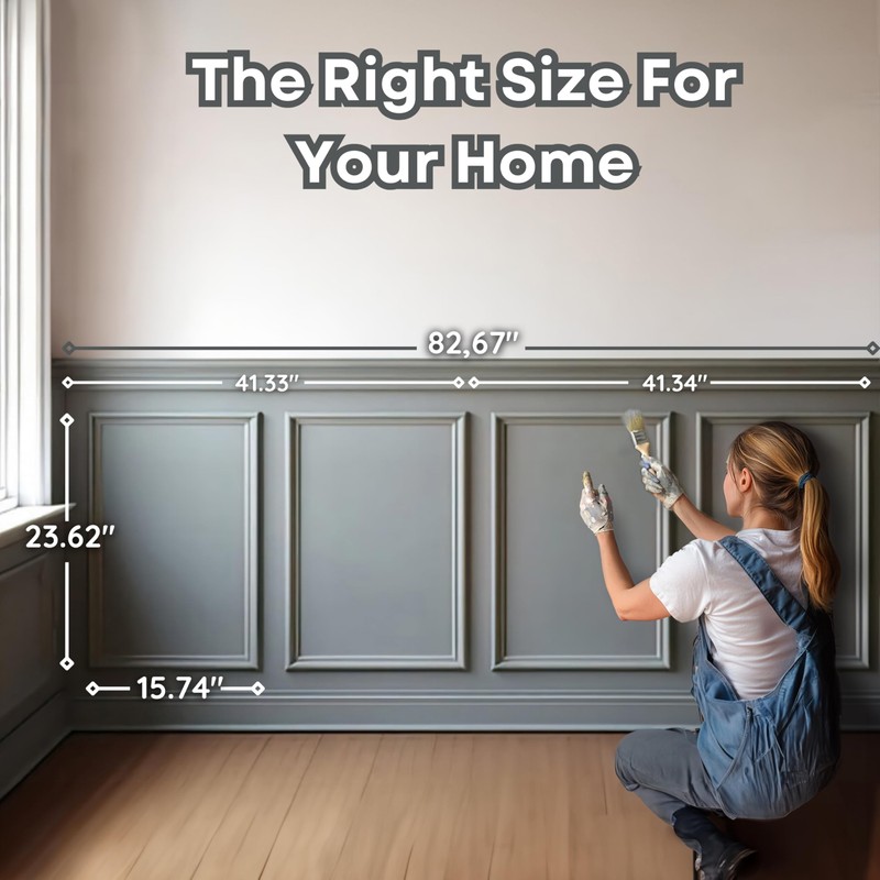 Wainscoting Panels - Peel and Stick 4 Bottom Frame |