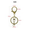 20sets Lobster Claw Clasps Hook with Flat Split Keychain Ring