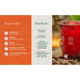 Molienda Sagrada, Tisana Frutos Rojos / Infusión Frutal, 100% Natural, 250 gramos