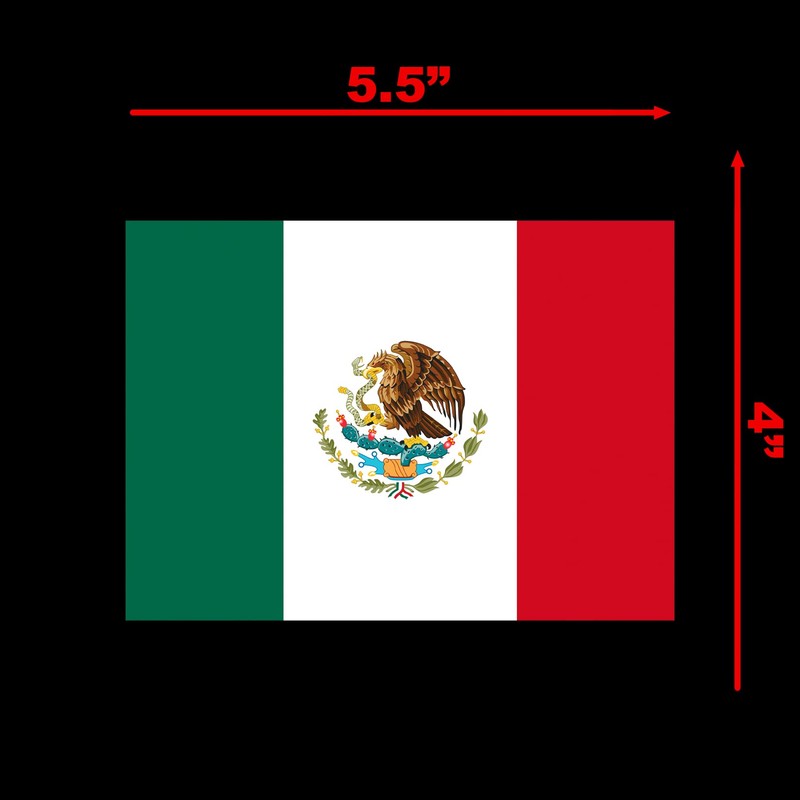 Flag of Mexico Sticker Decal Notebook Car Laptop 5.5"x4" (Color)