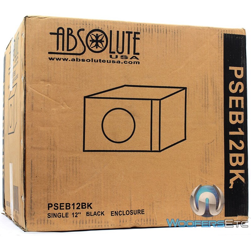 Absolute USA PSEB12BK Single 12-Inch Ported Subwoofer Enclosure with Black