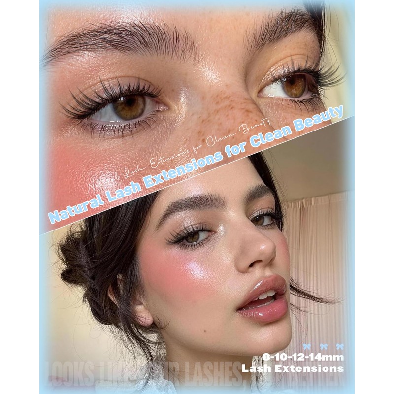 Natural Lash Clusters Wispy Eyelash Clusters 8-14mm Natural Bunny Cluster