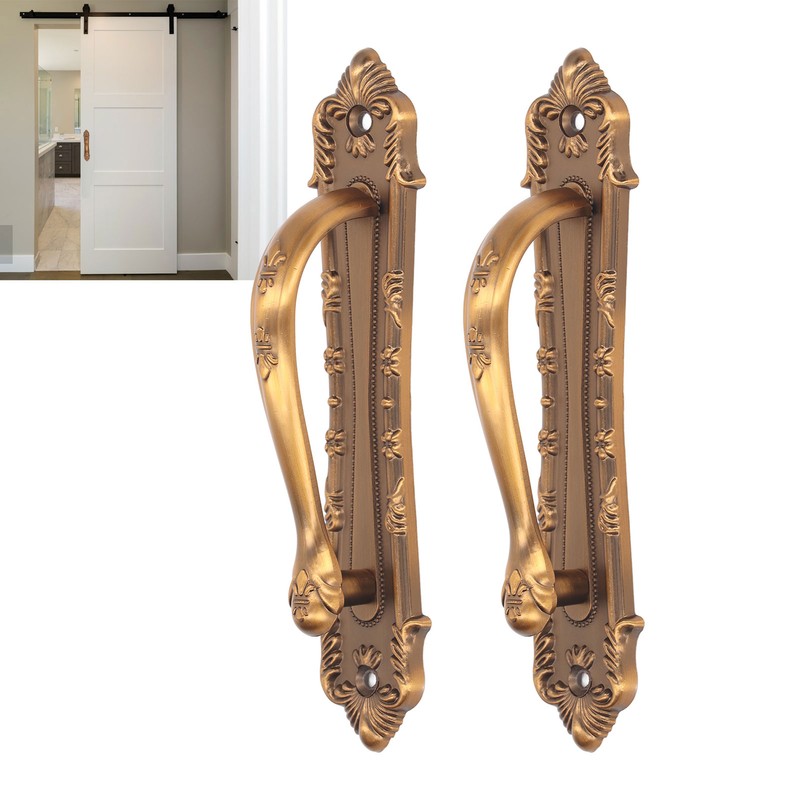 2pcs Barn Door Handle Heavy Duty Bronze Surface Mounted Sliding